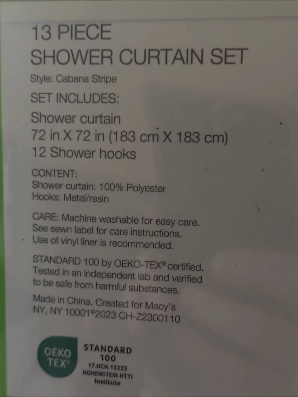 NWT Charter Club Kids 13 Pc Blue Stripe Shower Curtain Set Light Blue Stars